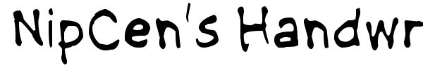 NipCen's Handwriting font preview